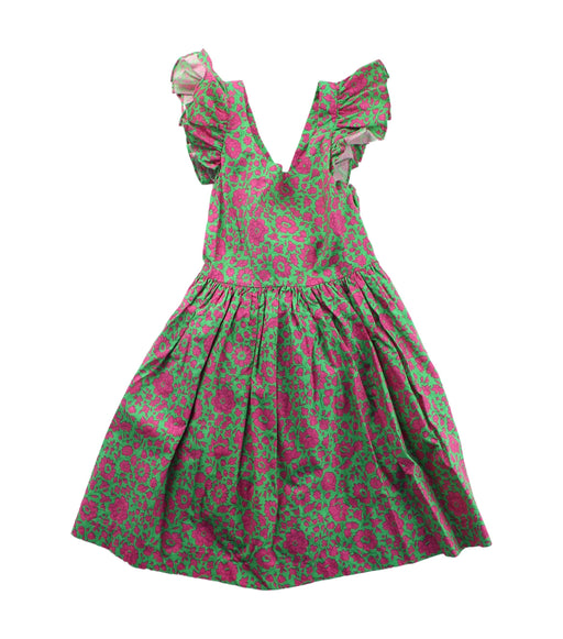 A Green Short Sleeve Dresses from Jacadi in size 4T for girl. (Front View)