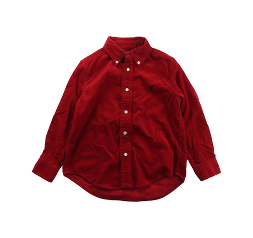 A Red Long Sleeve Shirts from Ralph Lauren in size 4T for boy. (Front View)