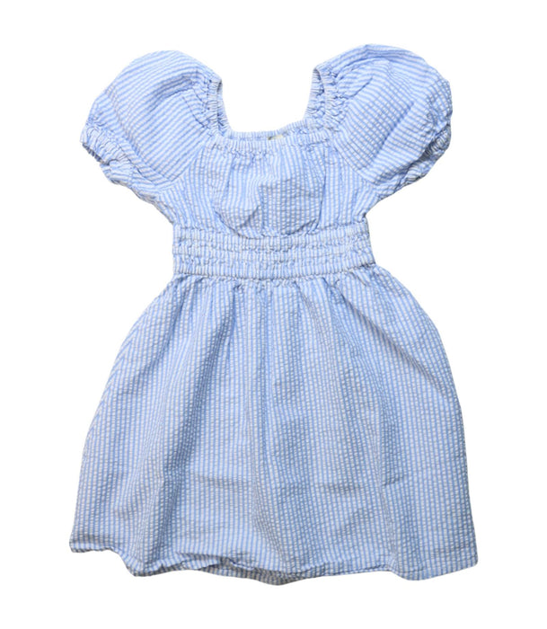 A Blue Short Sleeve Dresses from Crewcuts in size 4T for girl. (Front View)