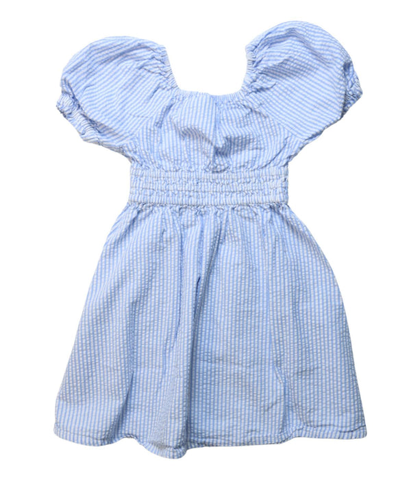 A Blue Short Sleeve Dresses from Crewcuts in size 4T for girl. (Back View)