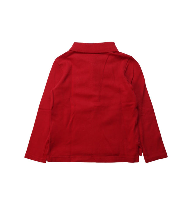 A Red Long Sleeve Polos from Polo Ralph Lauren in size 3T for boy. (Back View)