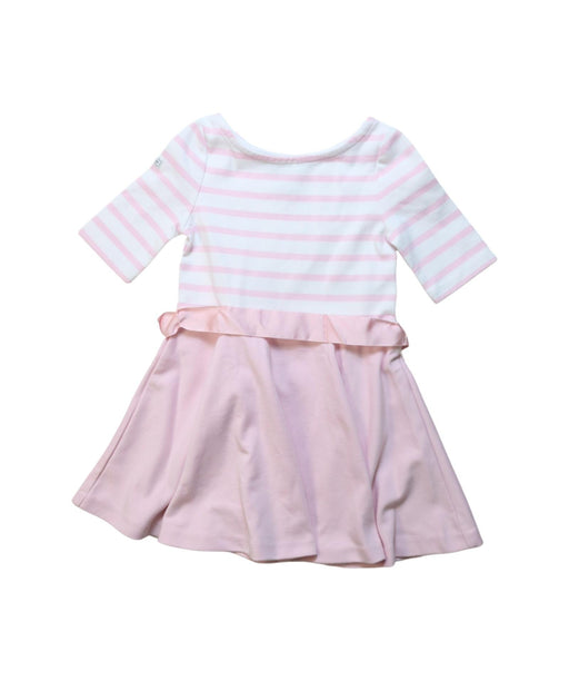 A Pink Long Sleeve Dresses from Polo Ralph Lauren in size 3T for girl. (Front View)