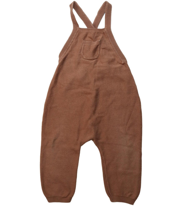 A Brown Long Overalls from Quincy Mae in size 18-24M for girl. (Front View)