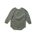 A Green Long Sleeve Bodysuits from Quincy Mae in size 12-18M for girl. (Back View)