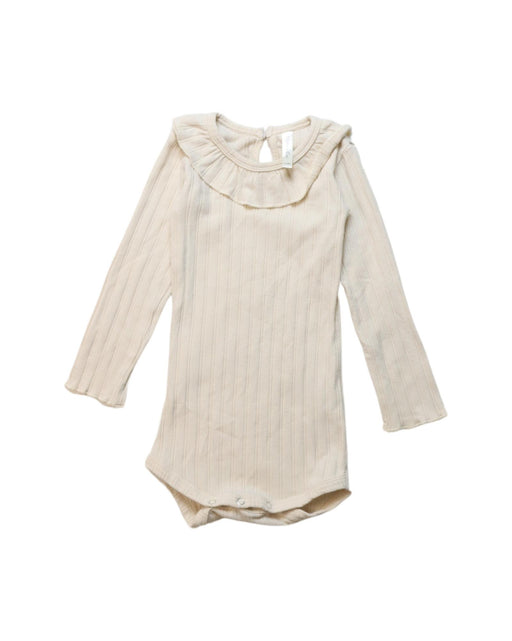 A White Long Sleeve Bodysuits from Rylee + Cru in size 12-18M for girl. (Front View)