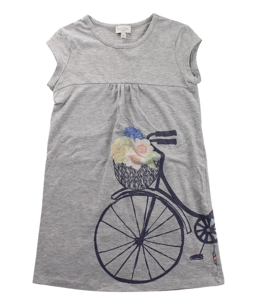 A Grey Short Sleeve Dresses from Paul Smith in size 4T for girl. (Front View)