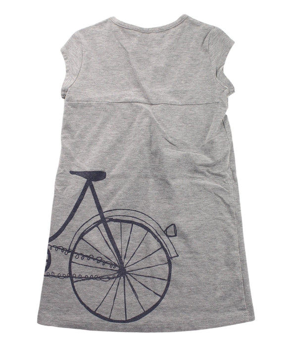 A Grey Short Sleeve Dresses from Paul Smith in size 4T for girl. (Back View)