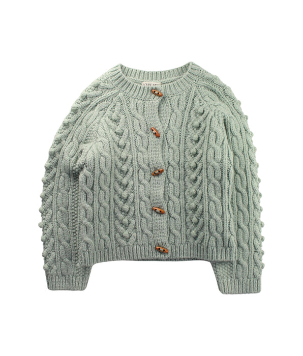 A Green Cardigans from Louise Misha in size 10Y for girl. (Front View)