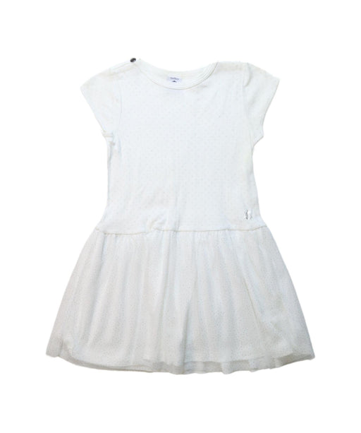 A White Short Sleeve Dresses from Petit Bateau in size 18-24M for girl. (Front View)