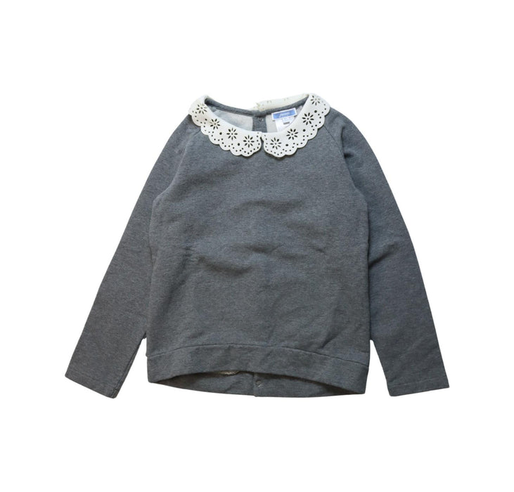 A Grey Long Sleeve Tops from Jacadi in size 8Y for girl. (Front View)