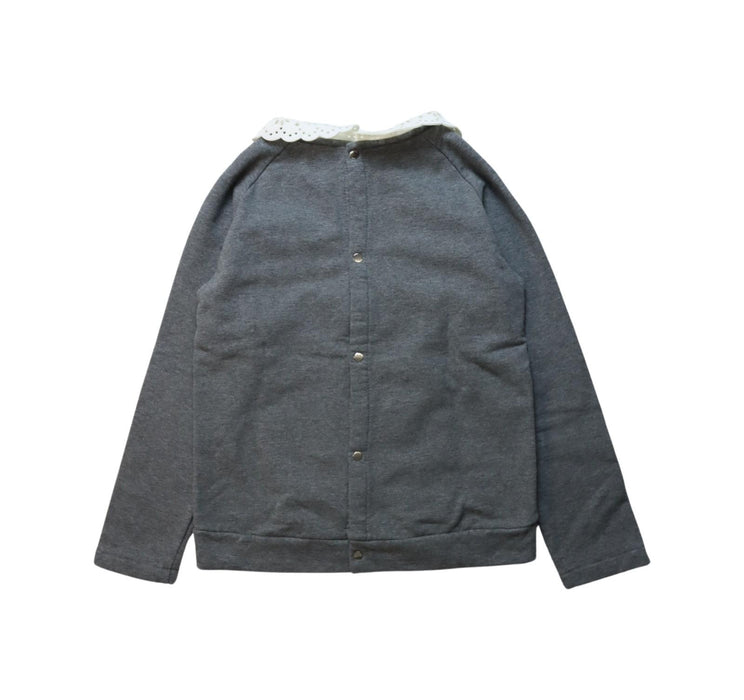A Grey Long Sleeve Tops from Jacadi in size 8Y for girl. (Back View)