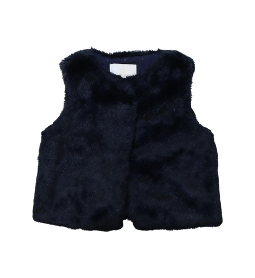 A Navy Dress Up Vests from Jacadi in size 4T for girl. (Front View)