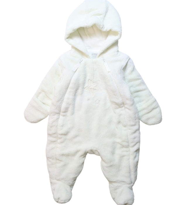 A White Snowsuits from Mamas & Papas in size 0-3M for neutral. (Front View)
