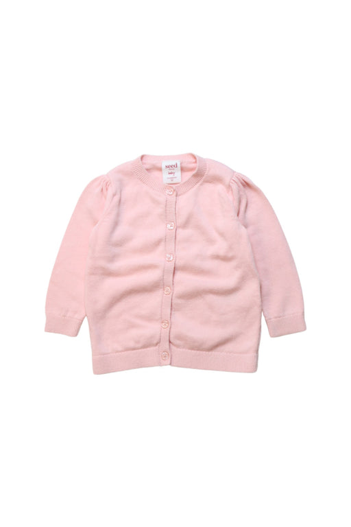 A Pink Cardigans from Seed in size 3-6M for girl. (Front View)