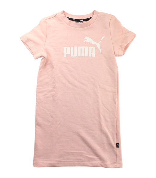 A Pink Short Sleeve Dresses from Puma in size 7Y for girl. (Front View)