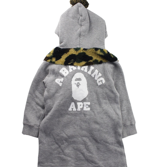 A Grey Sweater Dresses from BAPE KIDS in size 4T for girl. (Back View)