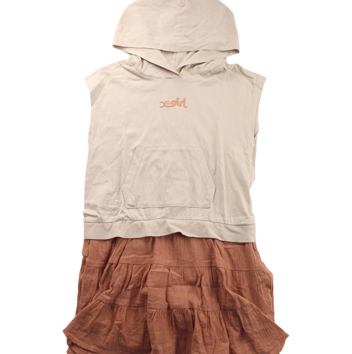 A Brown Sweater Dresses from X-girl in size 5T for girl. (Front View)