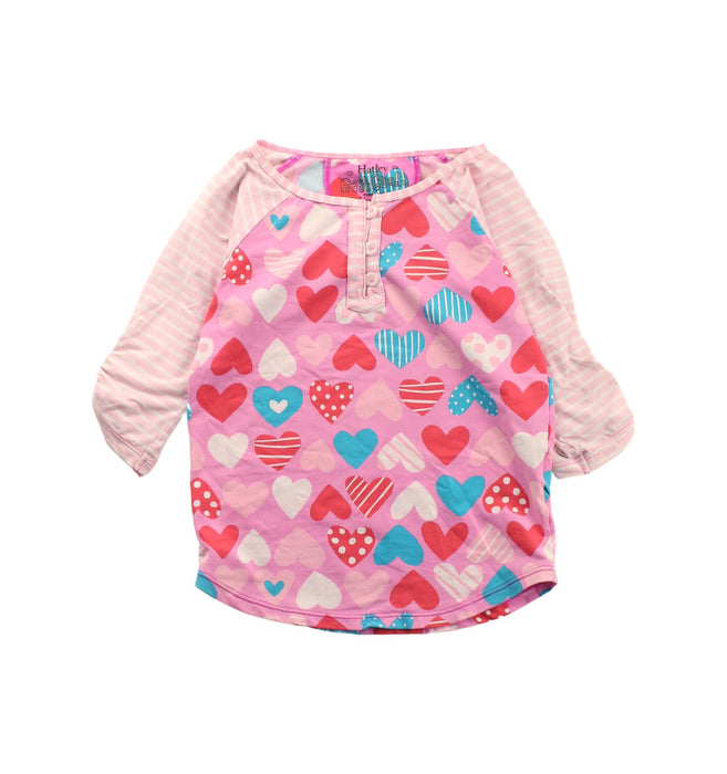 A Pink Long Sleeve Tops from Hatley in size 5T for girl. (Front View)