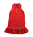 A Red Sleeveless Dresses from Polo Ralph Lauren in size 6T for girl. (Front View)
