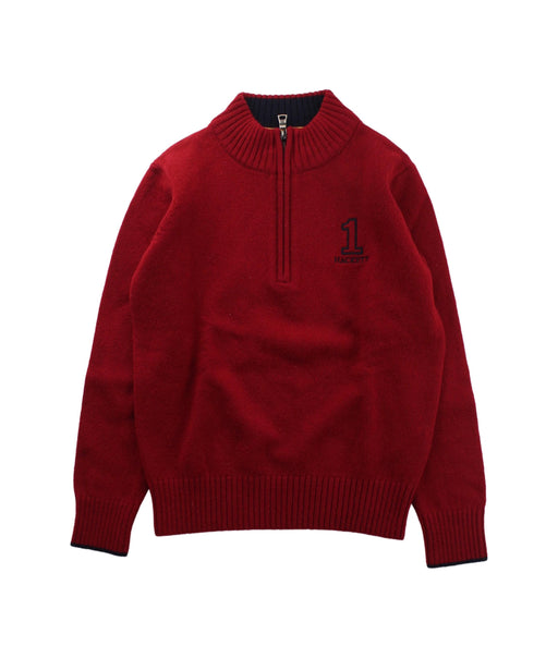 A Red Knit Sweaters from Hackett in size 7Y for boy. (Front View)