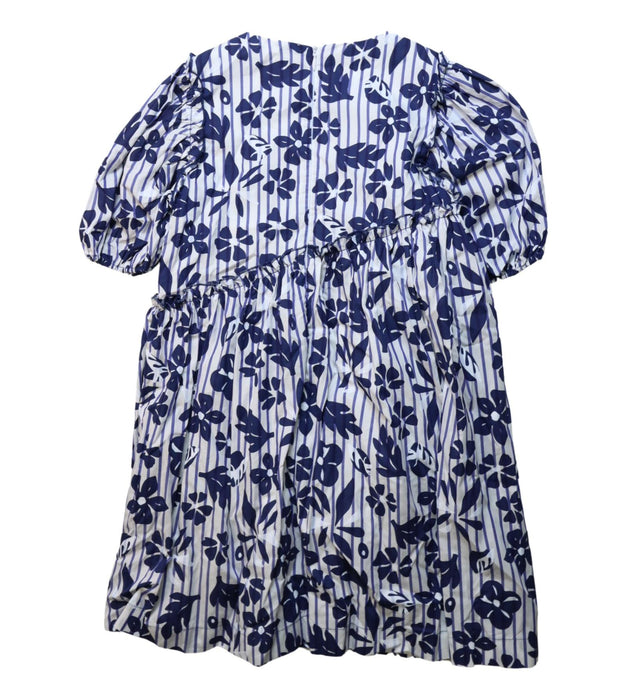 A Blue Short Sleeve Dresses from Il Gufo in size 8Y for girl. (Back View)