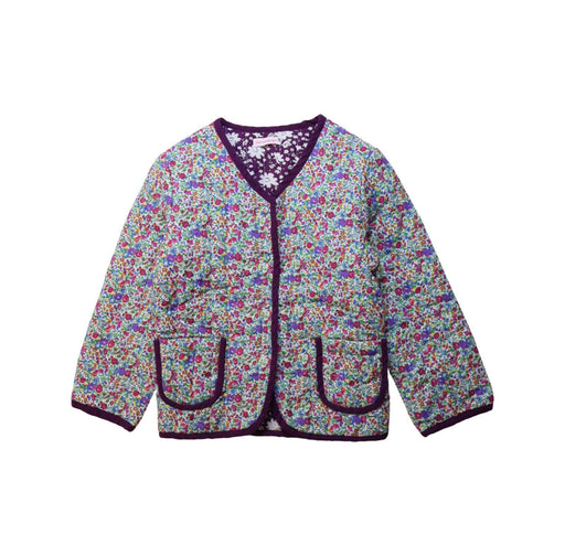 A Multicolour Puffer/Quilted Jackets from Coco and Ginger in size 7Y for girl. (Front View)