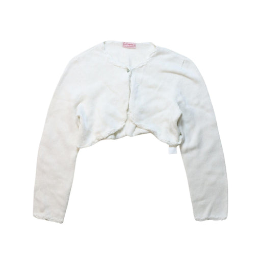 A White Cardigans from La Coqueta in size 8Y for girl. (Front View)