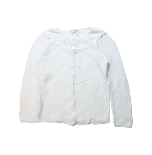 A White Cardigans from La Coqueta in size 8Y for girl. (Front View)
