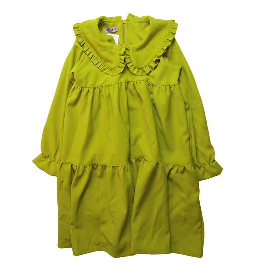 A Green Long Sleeve Dresses from Phi Clothing in size 9Y for girl. (Front View)