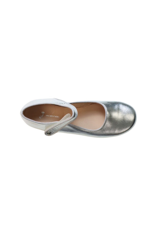 A Silver Flats from Jacadi in size 7Y for girl. (Front View)