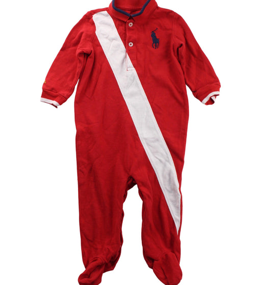 A Red Onesies from Ralph Lauren in size 6-12M for boy. (Front View)