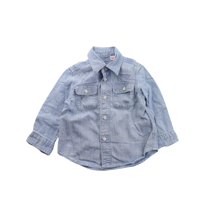 A Blue Lightweight Jackets from Ralph Lauren in size 6-12M for boy. (Front View)