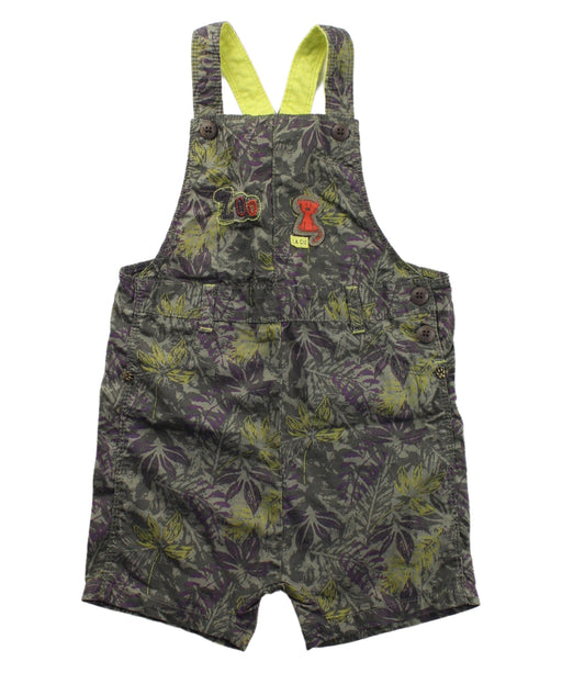 A Green Overall Shorts from La Compagnie des Petits in size 2T for boy. (Front View)
