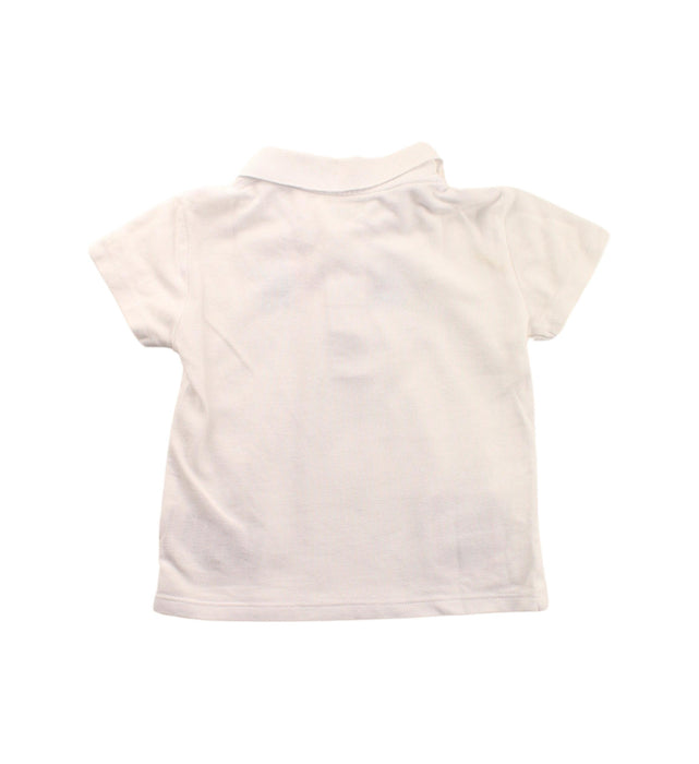 A White Short Sleeve Polos from La Compagnie des Petits in size 2T for boy. (Back View)