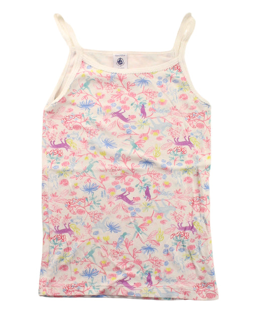 A White Sleeveless T Shirts from Petit Bateau in size 10Y for girl. (Front View)