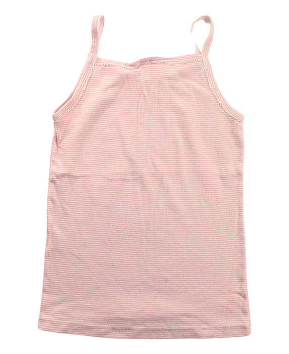 A Pink Sleeveless T Shirts from Petit Bateau in size 10Y for girl. (Back View)