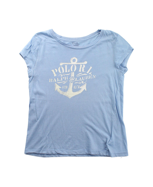 A Blue Short Sleeve T Shirts from Polo Ralph Lauren in size 6T for girl. (Front View)