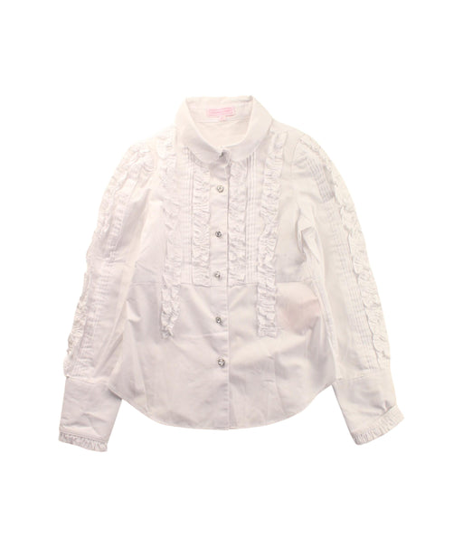 A White Long Sleeve Shirts from Nicholas & Bears in size 8Y for girl. (Front View)