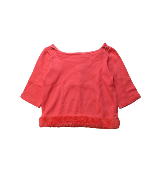 A Red Long Sleeve Tops from Janie & Jack in size 5T for girl. (Front View)