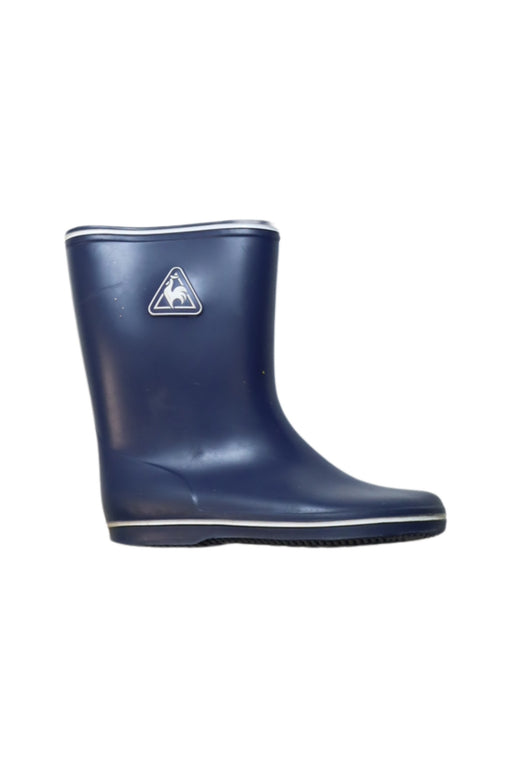 A Navy Rain Boots from Le Coq Sportif in size 6T for neutral. (Front View)