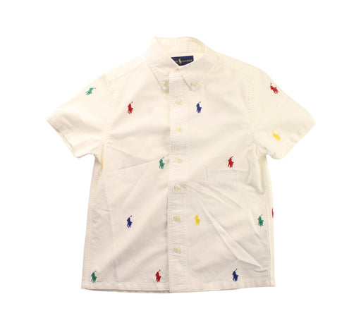 A White Short Sleeve Shirts from Ralph Lauren in size 8Y for boy. (Front View)