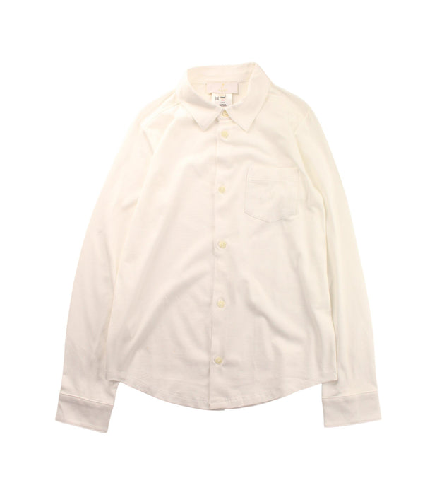 A White Long Sleeve Shirts from Jacadi in size 10Y for boy. (Front View)