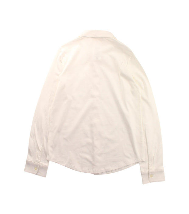 A White Long Sleeve Shirts from Jacadi in size 10Y for boy. (Back View)
