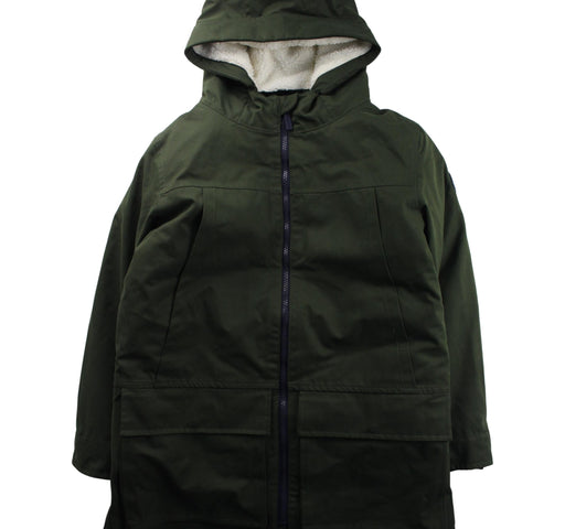 A Green Coats from Jacadi in size 10Y for boy. (Front View)