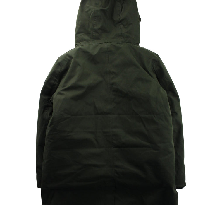 A Green Coats from Jacadi in size 10Y for boy. (Back View)