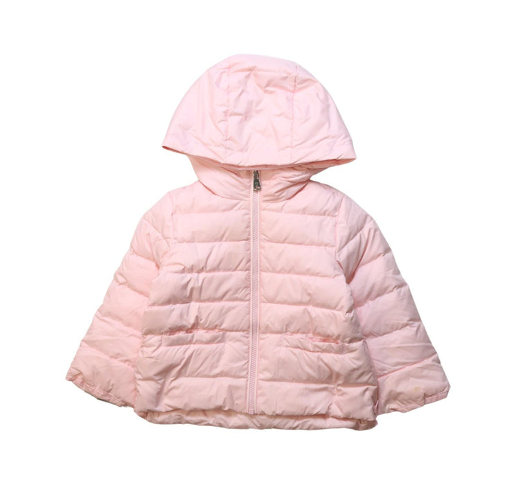 A Pink Puffer/Quilted Jackets from Kingkow in size 12-18M for girl. (Front View)
