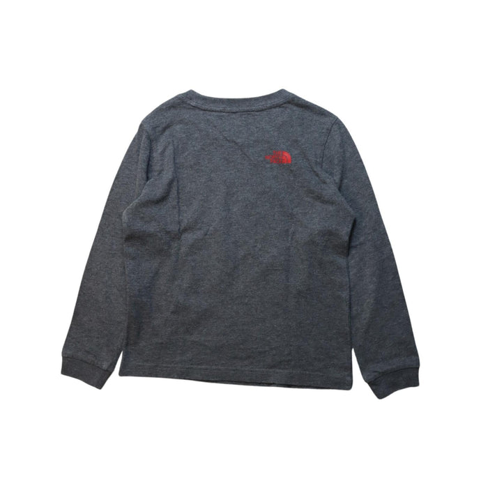 A Grey Long Sleeve Tops from The North Face in size 4T for boy. (Back View)