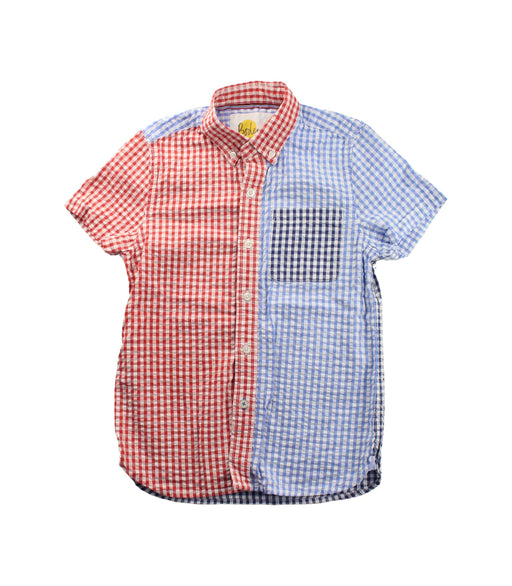 A Blue Short Sleeve Shirts from Boden in size 8Y for boy. (Front View)