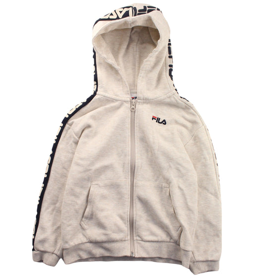 A White Zippered Sweatshirts from Fila in size 5T for neutral. (Front View)