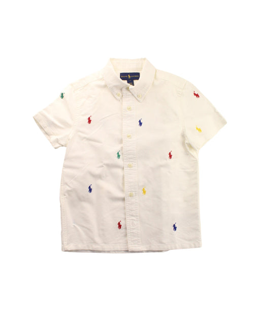 A White Short Sleeve Shirts from Ralph Lauren in size 7Y for boy. (Front View)